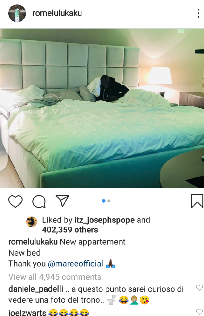 Romelu Lukaku new apartment